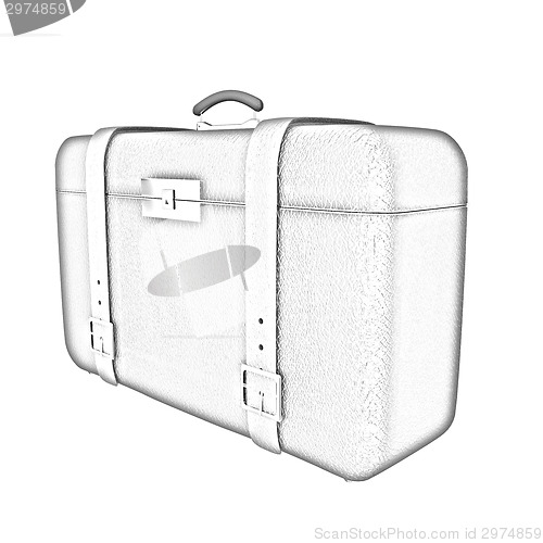 Image of Brown traveler's suitcase 