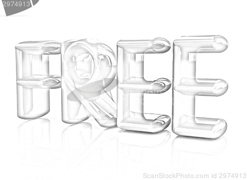 Image of 3d colorfull text " FREE"