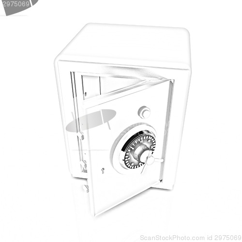 Image of Security metal safe with empty space inside 