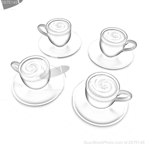 Image of Coffee cups on saucer