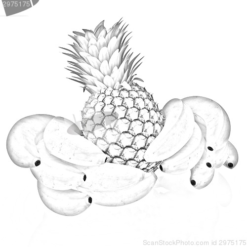 Image of pineapple and bananas