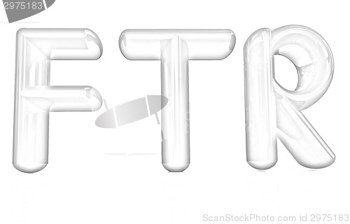 Image of "FTR" 3d red text 