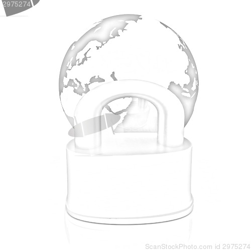 Image of globe and padlock