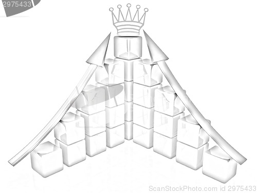 Image of cubic diagramatic structure and crown