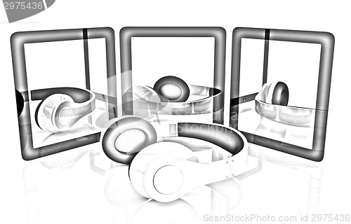 Image of phone and headphones