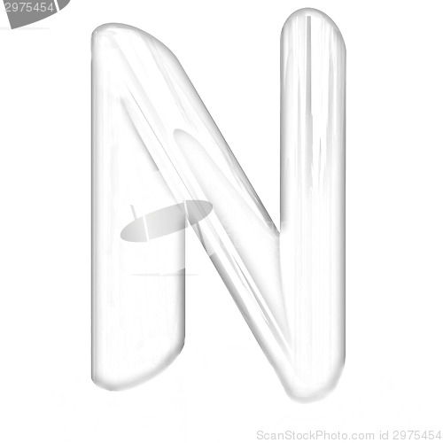 Image of Alphabet on white background. Letter "N"
