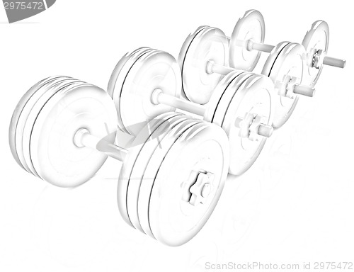 Image of Colorful dumbbells 