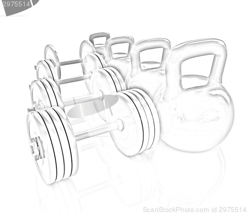 Image of Colorful weights and dumbbells 