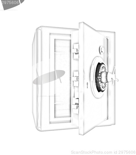 Image of Security metal safe with empty space inside 