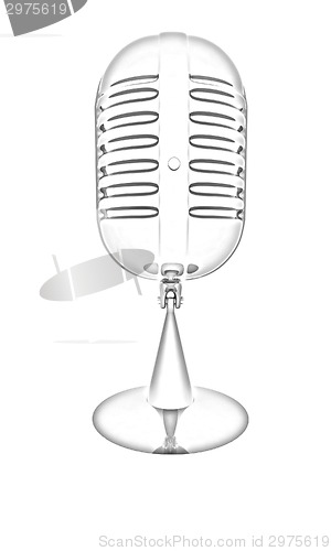 Image of blue metal microphone
