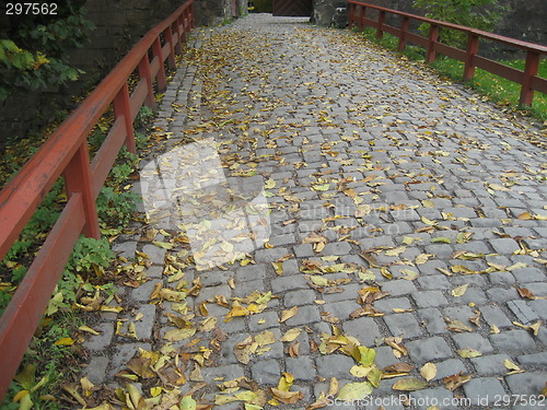 Image of Old street in autumn, Oslo