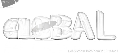 Image of 3d text "Global"