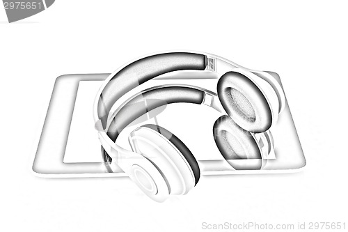 Image of phone and headphones