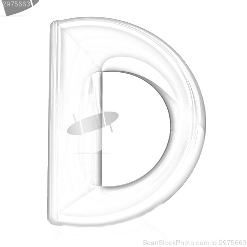 Image of Alphabet on white background. Letter "D"