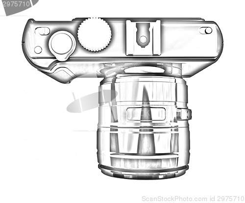 Image of 3d illustration of photographic camera