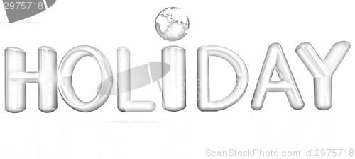 Image of 3d colorful text "holiday"