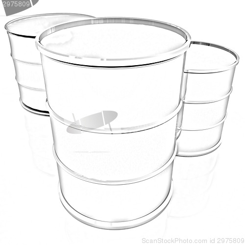 Image of Metal barrels
