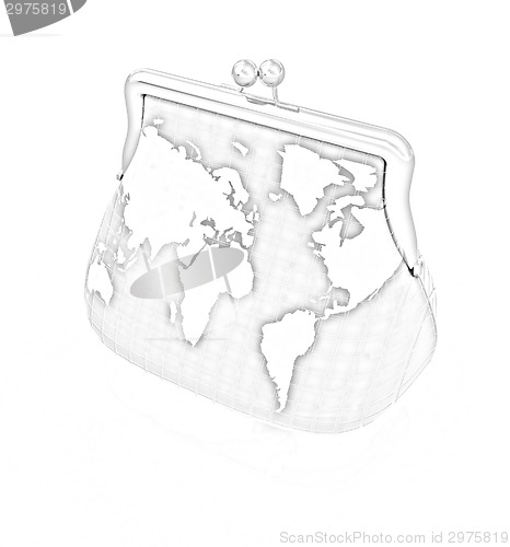 Image of Purse Earth. On-line concept