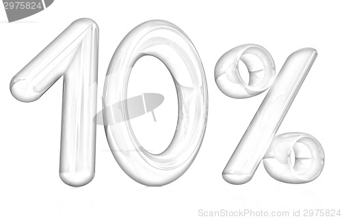 Image of 3d red "10" - ten percent