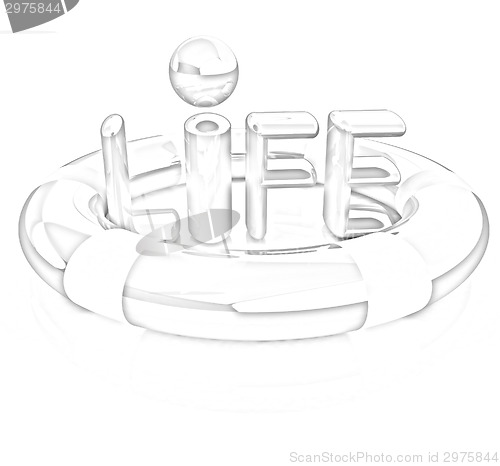 Image of Concept of life-saving.3d illustration. Global 