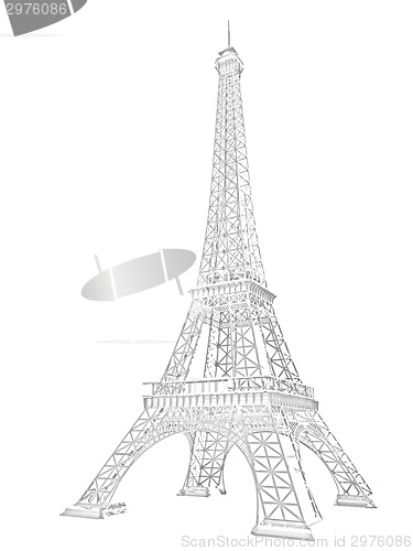 Image of 3d Eiffel Tower render