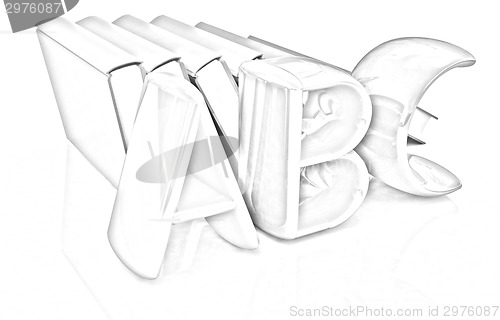 Image of alphabet on a colorful real books