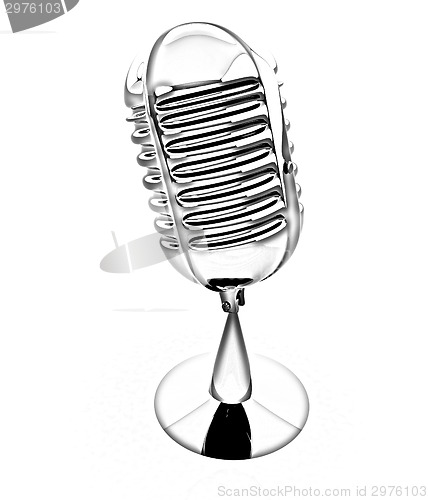 Image of 3d rendering of a microphone