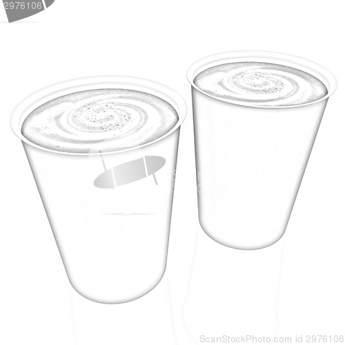 Image of Hot drink in fast-food cap