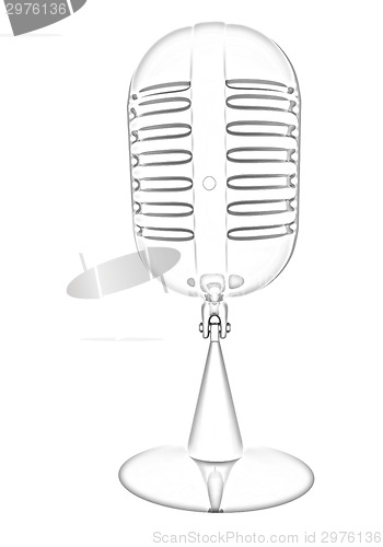Image of 3d rendering of a microphone