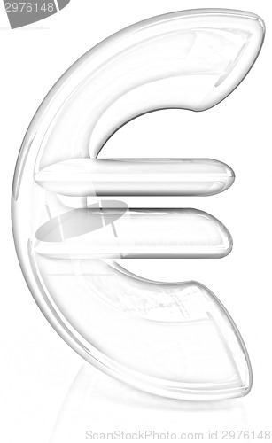 Image of 3d illustration of text 'euro'