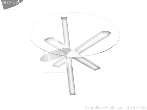 Image of exotic glass table