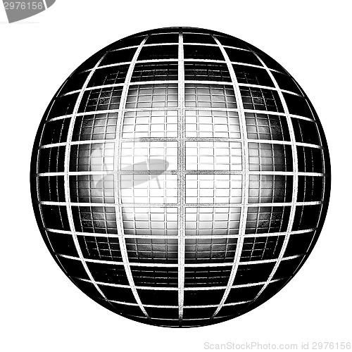 Image of Black Gold Ball 3d render 