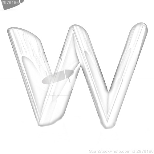 Image of Alphabet on white background. Letter "W"