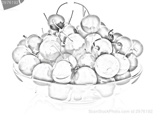 Image of Sweet cherries on a plate