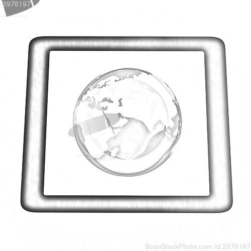 Image of Phone and earch on white background.Global internet concept