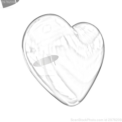 Image of 3d glossy metall heart