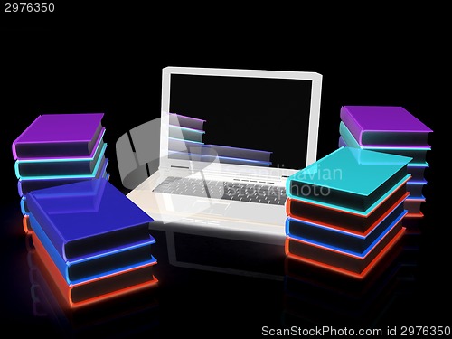 Image of Colorful books and earth 