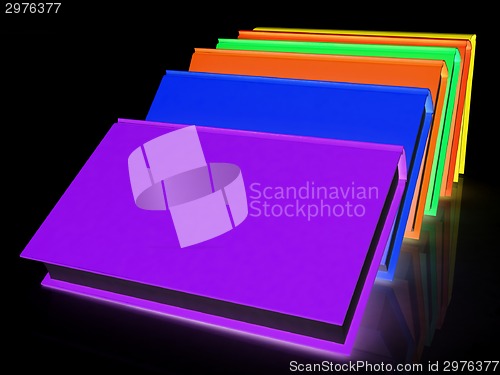 Image of colorful real books