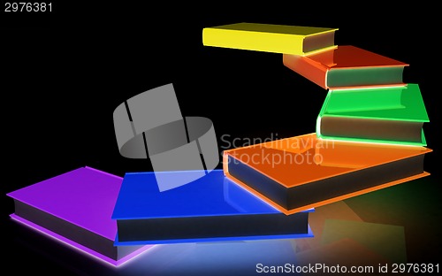 Image of colorful real books