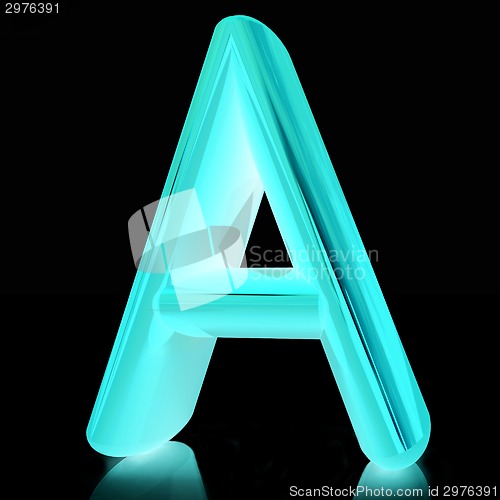 Image of Alphabet on white background. Letter "A"