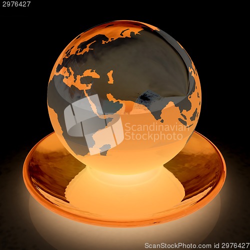 Image of Globe on a saucer