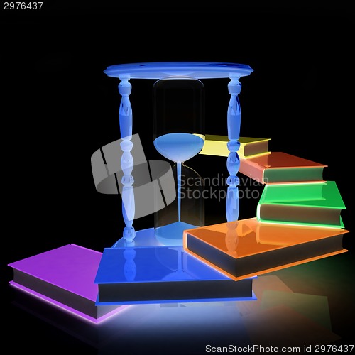 Image of Hourglass and books