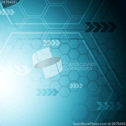 Image of Blue hi-tech abstract background