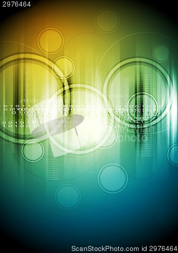 Image of Abstract hi-tech background with circles
