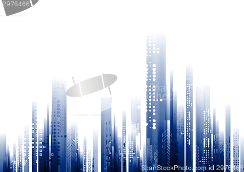 Image of Abstract blue tech geometry background