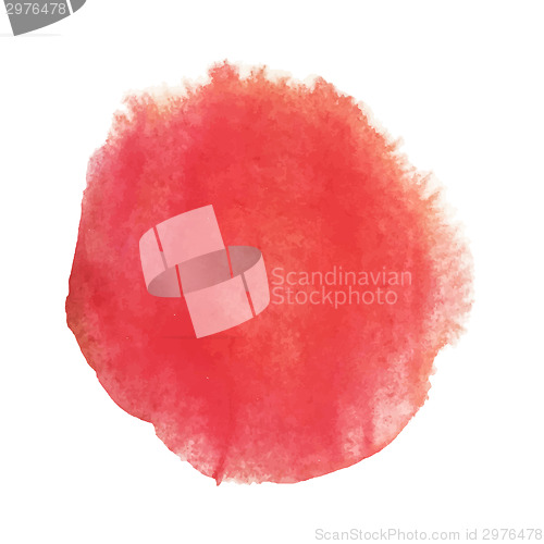 Image of Bright red watercolor circle design