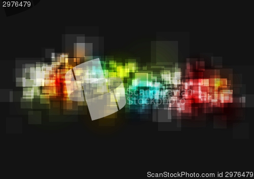 Image of Dark shiny tech abstract background