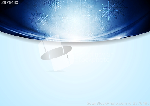Image of Christmas blue background with waves