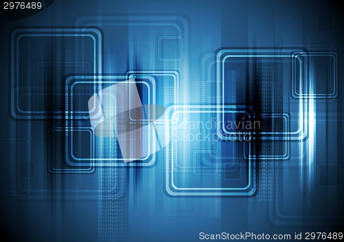 Image of Abstract hi-tech background with squares