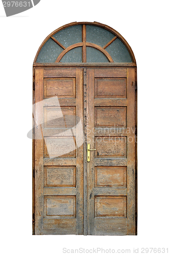 Image of isolated old wooden door